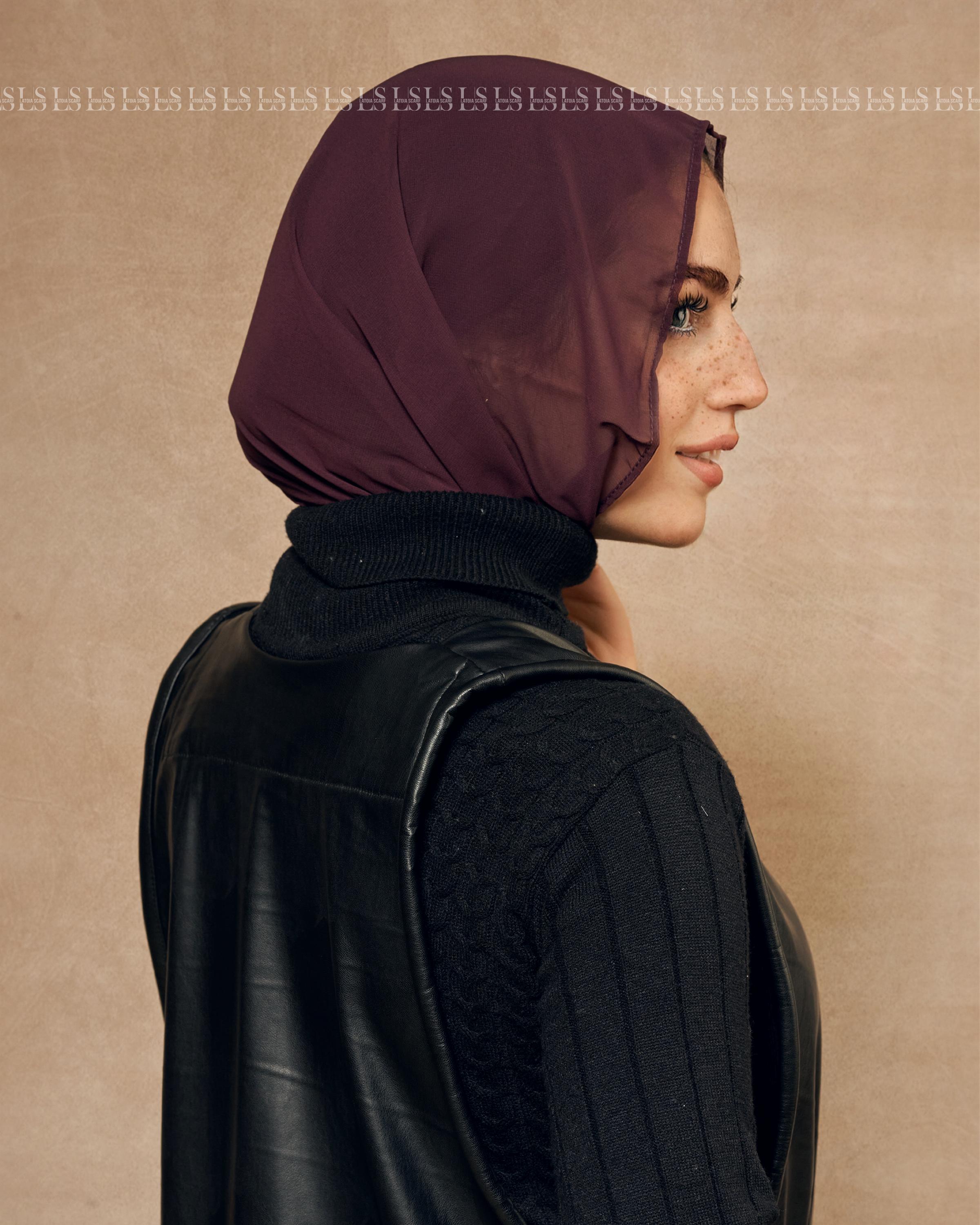 Dark Burgandy Mini Scarf